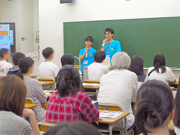 子ども教育（幼児教育）専攻の出井くんと赤土くん